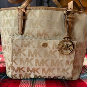 Michael Kors Tan Signature Tote Bag